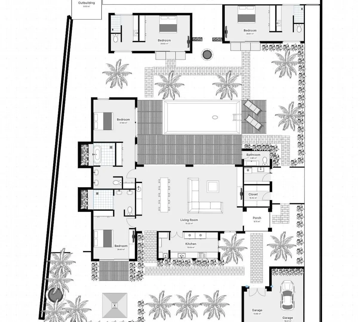 Villa Merah Nusa Dua